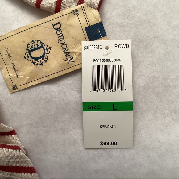 NWT Democracy Paisley Linen Blend Tunic, Size L - Picture 5 of 7